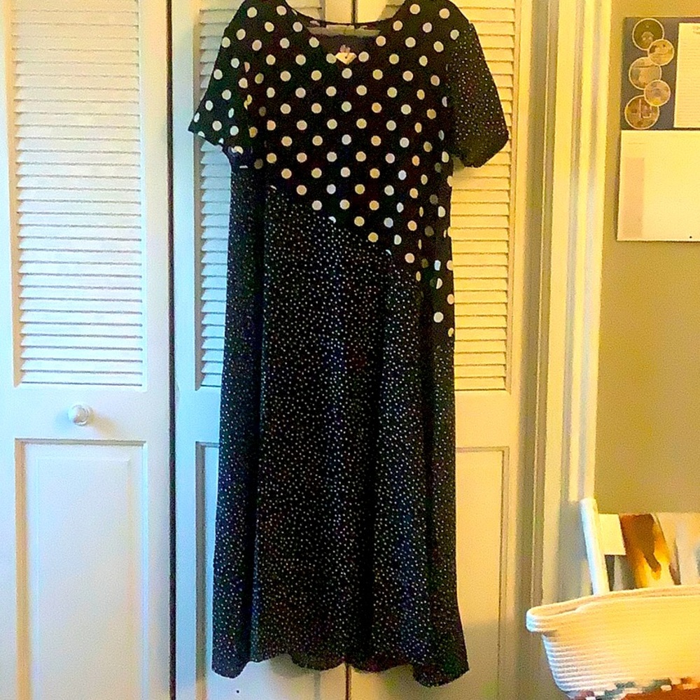 Polka Dot Black Dress